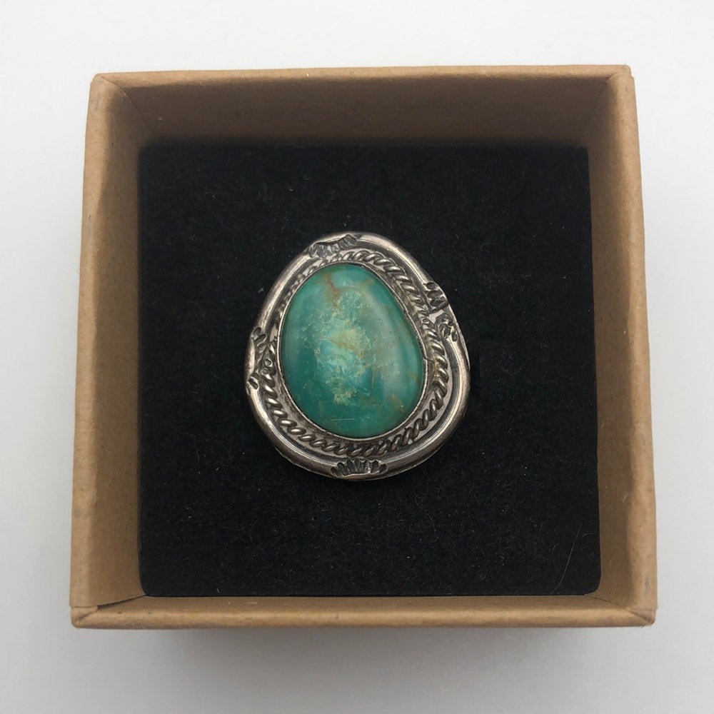 Vintage Southwest Silver Stone Ring